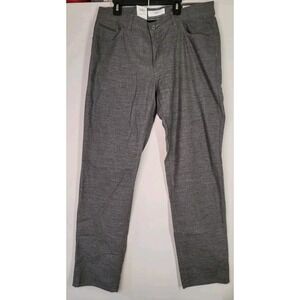 NWT Brax Cooper Fancy Chino Pants Mens 36x32 Gray Cotton Straight Leg Flat Front